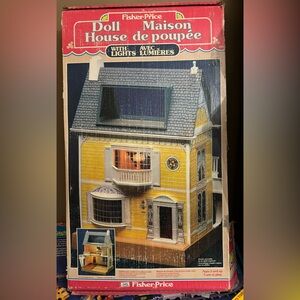 Fisher Price Doll House w/Lights Vtg 1981
